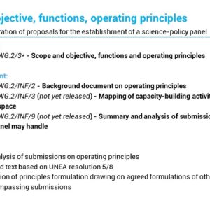 Slide explaining Scope and objective, functions, operating principles
