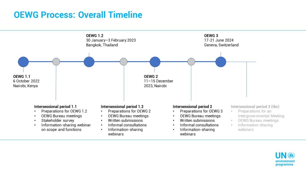 OEWG Process: Overall timeline of the Open-ended Working Group