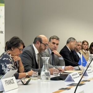 The Chair of the Intergovernmental Negotiating Committee to develop an international legally binding instrument on plastic pollution, including in the marine environment, H.E. Ambassador Luis Vayas Valdiviedos, speaking to Member States at the Executive Briefing on Plastic Pollution INC-5.2, at the International Environment House, on 27 May 2025, where he emphasized that Geneva is this wonderful laboratory for international relations and negotiations. He stressed about the work ahead and insisted that the objective is the adoption of an instrument to combat and to end plastic pollution, in August in Geneva.