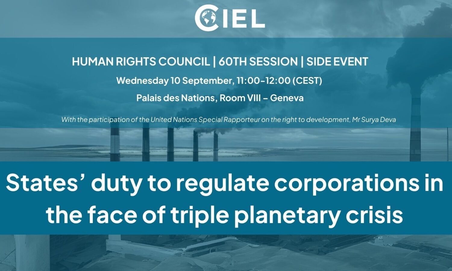 Environment @ 60th Session of the UN Human Rights Council – Geneva ...