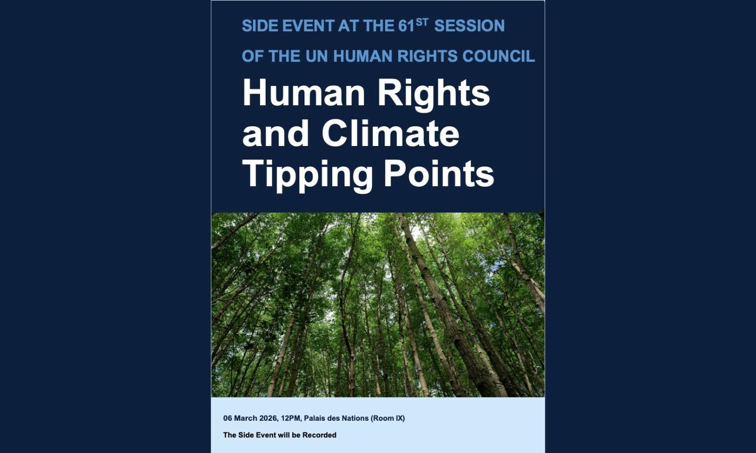 Environment @ 61st Session of the UN Human Rights Council – Geneva ...